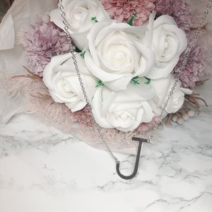 NEW Sterling Silver Letter 'J' Necklace